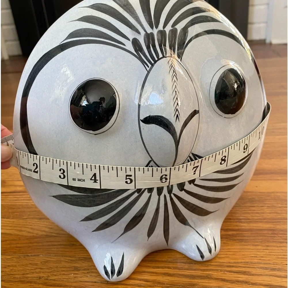 Vintage Tonala Mexican Pottery Owl